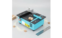 96W Powerful Engine Mini Table Saw Adjustable Blade Height Mini Electric Table Saw Multifunctional DIY Hobby Cutting Machine Flexible Shaft Attachment for Hobbyists