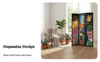 Foldable Design Folding Panel Screen Freestanding Multi-Panel Art Partition Movable Room Divider Modern Design for Homeowners, Interior Decorators, Separateice Workers, Bedroom, Entrance Hall, Studio Apartment, Restaurant