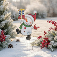 Snowman Garden Stake Christmas Snowman Stake Decoration Yard Decor Holiday Outdoor