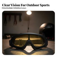 Motorcycle Riding Goggles Shock Resistant Motorcycle Goggles Particles Proof Anti-Fog for Exterior Door Lovers, Motocross