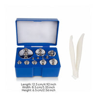 Foam-Lined Calibration Weight Set with Case and Tweezers Precision Weight Set with Tweezers Long-Lasting Weights Corrosion-Resistant for Science Laboratory