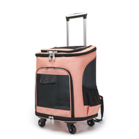 Pet Carrier Backpack with Wheels Portable for Vet Visits, Travelers
