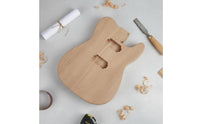 Ready to Paint Unfinished Electric Guitar Body Double Humbucker Route Hardwood Guitar Body Pre-Drilled Sanded Polished for Luthiers, Custom Projects