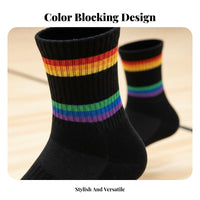 Sweat-Wicking Cushi Single D Badminton Socks Wear-Resistant Breathable Mesh Socks Comfortable for Athletes, Adults, Running, Basketball