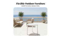 4 Pieces Nordic & design 4-Piece Woven Lounge Furniture Modern Design Patio Seating Set weather-resistant Outdoor Furnishing long-lasting Construction for Families, hosts, homeowners, Balcony, rearyard, Porch, waterside