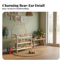 Space Saving Narrow Entryway Shoe Shelf Small Footprint Multi-Layer Shoe Rack Easy Assembly Large Capacity for Apartment Dwellers, Homeowners, Hallway, Dorm Room, Bedroom, Closet