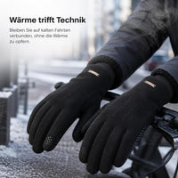 Men's Winter Warm Cycling Gloves with Windproof, Non-slip, and Touchscreen Features