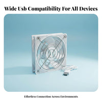 120mm USB Fan Quiet USB Powered Cooling Fan Plug and Play Router Chiller for Pet Owners, Home Office, Server Rack, Small Areas