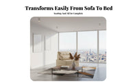 Removable and cleanable Cover sectional Block Sofa Bed Italian-Inspired design Living Room Furniture Corduroy Texture transformable Couch Easy Assembly for Apartment Dwellers, Guest Hosts, Homeowners, Small Spaces, Lounge Area
