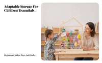 Rolling House-Shaped Clothes Rack Mobile with casters kids' Clothes Rack Portable Sturdy Construction for Toddlers, Small Spaces