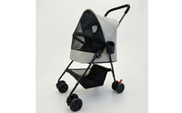 Foldable Pet Stroller with Cup Holder Breathable Pet Stroller with Storage Basket Lightweight Collapsible for Small Dogs, Cats, Outdoor Walks, Travel