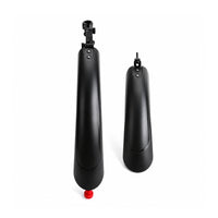 2 Pieces Bike Mudguard Pair with Rear Light Easy to Install Fenders Aerodynamic Mudguards for Cyclists, Wet-Weather Riding, Commuting