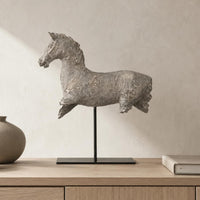 Tabletop Horse Ornament Textured Home Contemporary Style