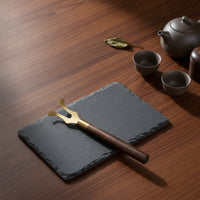 Tea Lid Lifter Gold-Toned Lid Lifter with Wooden Handle Forked for Home, Hosts