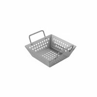 Double Handles Square Fry Basket Commercial Grade Double Handle Food Basket Rustproof Stainless Steel Snack Holder Long-Lasting for Restaurants, Home Cooks, Parties, Barbecue