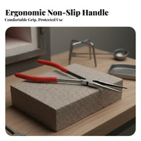 Heavy Duty Goldsmithing Tongs Long-Lasting Bent Nose Pliers Non-Slip Grip Long Handle Bent Nose Pliers High Carbon Steel for Professionals, DIY Enthusiasts, Jewelry Making, Home Repair, Electrical Work, Automotive Maintenance