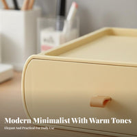 Desktop Storage Box Versatile Cosmetic Storage Box Space Saving Desk Drawer Unit for Makeup Users, Students, Dorm Room, Countertop, Classroom