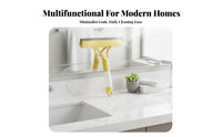 Window Cleaning Tool with Dispenser markstreaklessFree Double Sided Glass Scraper 3 in 1 Spray Squeegee Easy to Rinse