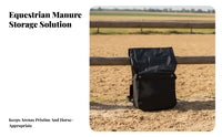 Waterproof Horse Manure Bag Wear-Resistant Horse Droppings Bag Black Saddle Poop Catcher Harness Straps