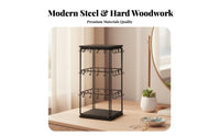 Countertop Jewelry Stand Sturdy Metal Frame Earring and Necklace Rack Space-Saving Design 3-Tier Jewelry Display Rack for Women, Girls, Retail Booth S