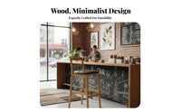 Nordic design Wooden Counter Stool with Backrest Light Luxury Kitchen Island Stool with Backrest Modern bar designHeight Chair Minimalist for Adults, residents, Business Owners, Cafe, Restaurant, Reception Area, morning dining corner