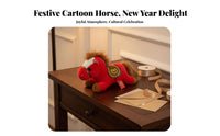 Year of the Horse Symbol Doll Festive Design Stuffed Horse Toy Stuffed Horse Plush Keychain Blessing Souvenir New Year Horse