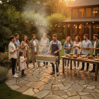 Stainless Steel Barbecue Grill with Stand Rust-Resistant Skewer Grill Easy to Clean Raised for Backyard, Patio