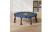Adjustable Height Handle Foldable Kids Trampoline High Elasticity Handlebar Mini Trampoline Quiet Bouncing Fitness Equipment Sturdy Steel Frame for Toddlers