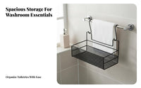 Easy Installation Punch-without Drilling Wall Shelf Multi-Functional Wall Mounted Storage Basket Strong Load Bearing for Students