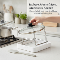304 Stainless Steel Countertop Pot Lid Holder for Kitchen