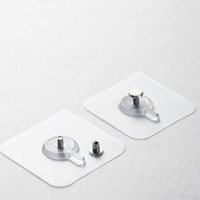 Adhesive Wall Hooks No Drill Heavy Duty, Strong Traceless Hanging Hook for Kitchen, Decorative Utility Hooks for Homeowners
