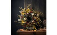 Fall Wreath with Pumpkins Seasonal Autumn Wreath Indoor for Thanksgiving