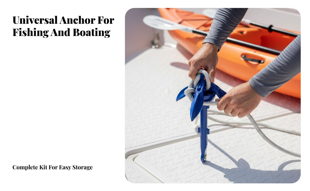 Small Boat Anchor Foldable Design Foldable Boat Anchor Aquatic Hardware Easy Storage Boating Equipment Sturdy Duty for Kayaking