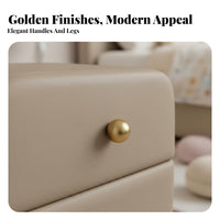 Modern Minimalist and aesthetic NimbusShaped Cabinet Two-Drawer Storage Bedside Table Cute Design Nightstand Fully Assembled for Children, homeowners, Young grown-ups, kid's Room, Nursery