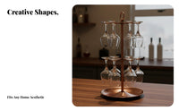 Inverted Vino Glass Display European Design Freestanding Vino Glass Stand Freestanding Stemware Stand Decorative Bar Accessory
