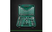 61 Pieces Automotive Tool Set with Case Chrome Finish Vehicle Tool Kit Socket Set for Home Mechanics, Mechanics, Garage, Home Workshop