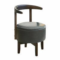 360-Degree Rotation rotate Wooden Stool Light Luxury Design Upholstered Low Stool durable Wood Seat Household Furniture Multi-Functional for Homeowners, Interior Decorators, Living Room, Bedroom, Entryway, Kitchen