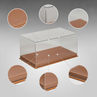 1:24 Scale Leather Acrylic Dustproof Display Case with LED Lights for Alloy Car Models