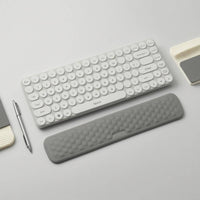 Quilted Keyboard Wrist Rest Rounded Ends Memory Foam Wrist Rest Computer Accessory Pain Relief Water Resistant for Office