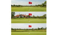 3-Section Golf Flag and Cup Set Detachable Golf Flagpole Set High-Visibility Bright for Golfers, Backyard