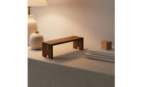 4 Pieces Desktop Use Tiered Display Stand Stackable Wood Tiered Riser Sturdy Wood Display Riser Rustic for Collectors