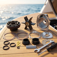 Water Pump Repair Kit Marine Water Pump Kit with Housing Outboard Stern Drive for Boat Owners, Engine Maintenance
