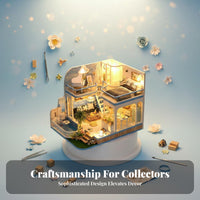 DIY Miniature House Kit Creative Gift Miniature Room Craft Kit Three-Dimensional House Building Model Kit Tools Included
