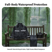 Reflective Rain Suit Windproof High Visibility Rain Jacket and Pants Breathable 2-Piece Waterproof Suit for Delivery Riders, Outdoor Workers, Riding