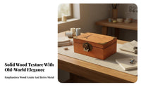 Chinese Design Sewing Storage Box With Compartments Wooden Sewing Box Large Capacity Retro Needlework Storage Case for Embroidery Enthusiasts