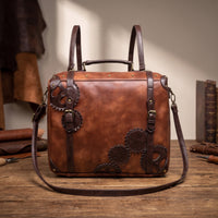 Convertible Bag Multifunction Steampunk Bag Structured Satchel for Commuters, Commuting