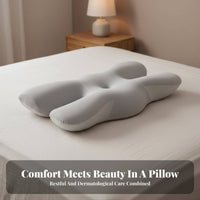 Skin-Friendly Butterfly Shaped Beauty Pillow Breathable Material Butterfly Shaped Pillow Machine Washable Cover for Sleeping, Bedroom