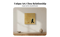 Japanese Rustic Aesthetic Wall Hanging Modern Aesthetic Framed Decorative Painting Waterproof Minimalist Figure Painting for Homeowners, Adults