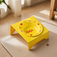 Elevated Pet Feeder with Anti-Tip Stand for Cats and Small Dogs, UFO-Shaped Bowl for Food or Water