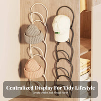 Over the Door Cap Rack Space-Saving Hanging Hat Rack Multipurpose Use